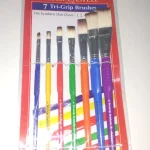 Faber-castell TRI-Grip Brush - Flat, Pack Of 7 (Assorted)