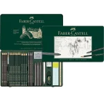 Faber-Castell Pitt Graphite Set, Aqua, 26 Pieces