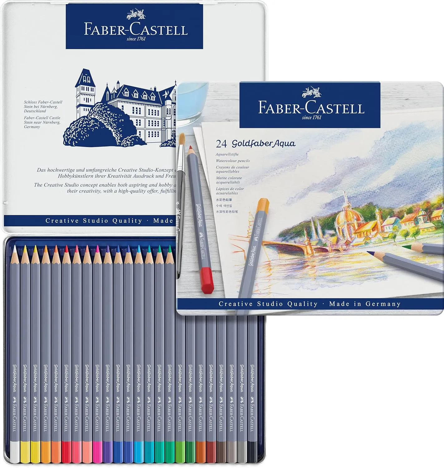 114624.webp Faber-Castell Creative Studio Goldfaber Watercolor Pencils (24 Count) - Image 1