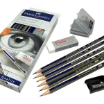 Faber-Castell Pencils,2B,2H,Hb,4B,6B,B Graphite Art Pencils Set With Eraser,Kneaded Eraser,Pencil Sharp Accessoriesener For Sketch,Drawing