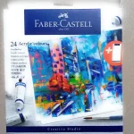 Faber-Castell 149024 Acrylic Color Box, Multicolour Gloss Finish 9ml