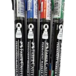Faber-Castell Thick Permanent Marker Pen (Pack Of 10-2Blue 2Red 2Green 4Black)