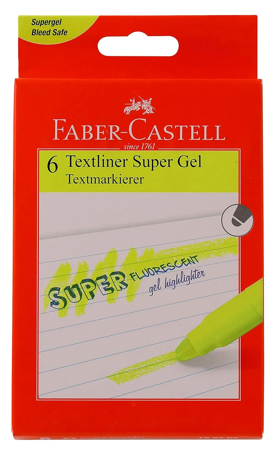 155707.webp Faber-Castell Gel Textliner - Pack Of 6 (Yellow) - Image 1