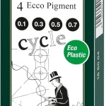 Faber-Castell Ecco Pigment Fibre Tip Pen (0.1/0.3/0.5/0.7) Wallet Of 4 - Black