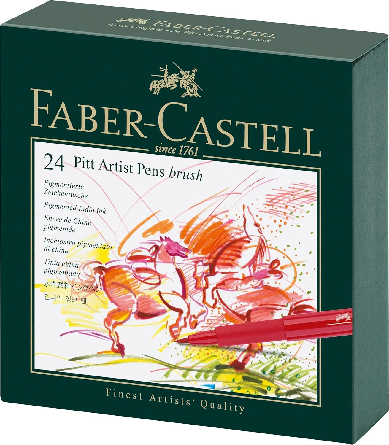 167147.webp Faber-Castell Pitt Artist Color Pen Brush Set - Pack Of 24, B Multicolor - Image 1