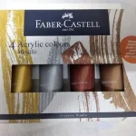 FABER-CASTELL Creative Studio Metallic Acrylic Set Of 4
