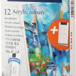 Faber-Castell 379012 Student Acrylic Colour Set - Pack Of 12 (12 X 9 Ml), Assorted