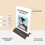 Solo Acrylic Sign Holder – Double Side (Pack of 2)