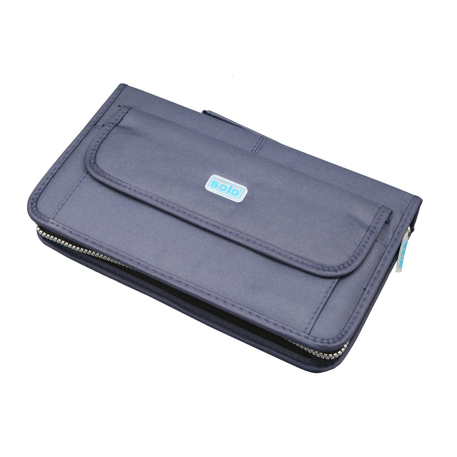 CD080-AFB.jpg Solo Computer CD Wallet Zipper Closure | 80 DVD Pocket - Image 1