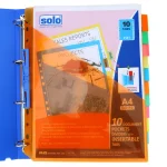Solo Document Pockets Dividers with Insertable Tabs, A4 size