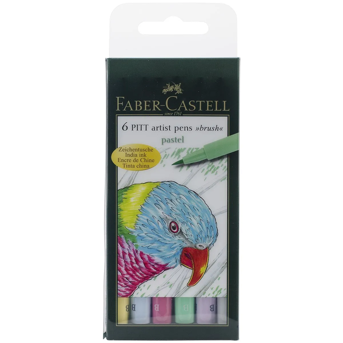 F167163.webp Faber-Castell Pitt Artist B Pen Set - Pack Of 6, Multicolor - Image 1