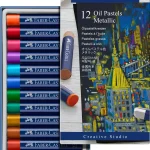 Faber-Castell OIL PASTEL CRAY. BOX OF 12 METALLIC