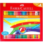 Faber-Castell 50 Oil Pastels - 50 Numbers Carton, Ink Black