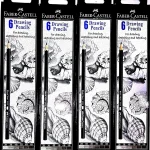 Faber-Castell 6 Pc Drawing Pencil Set-Pack Of 4|Black