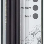 Faber-Castell Charcoal Pencil Pitt Waxfree Set - Pack Of 3