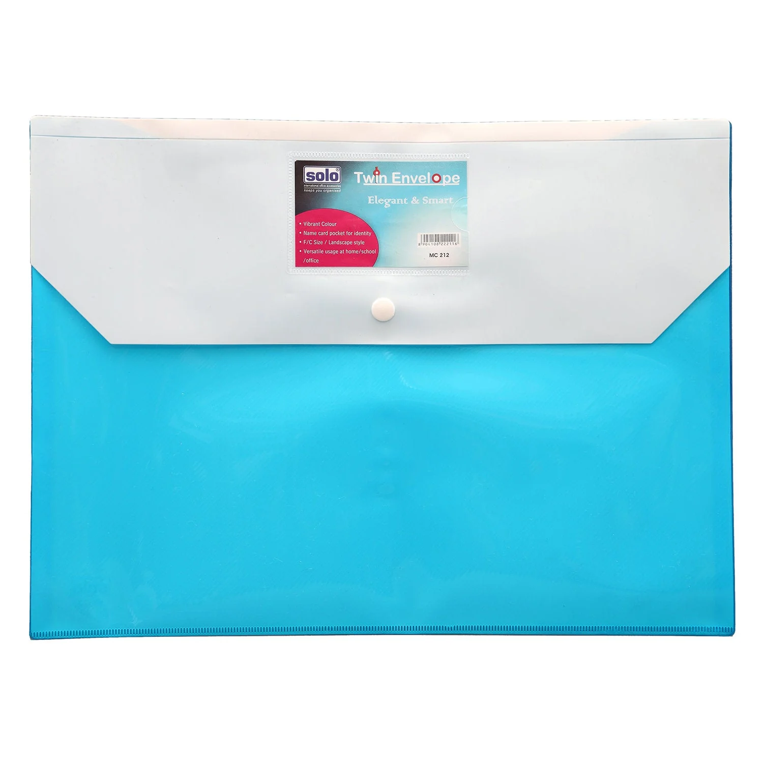 MC212.webp Solo My Clear Bag (Twin Pocket – Double Color) – FC (MC212), Pack of 10 - Image 1