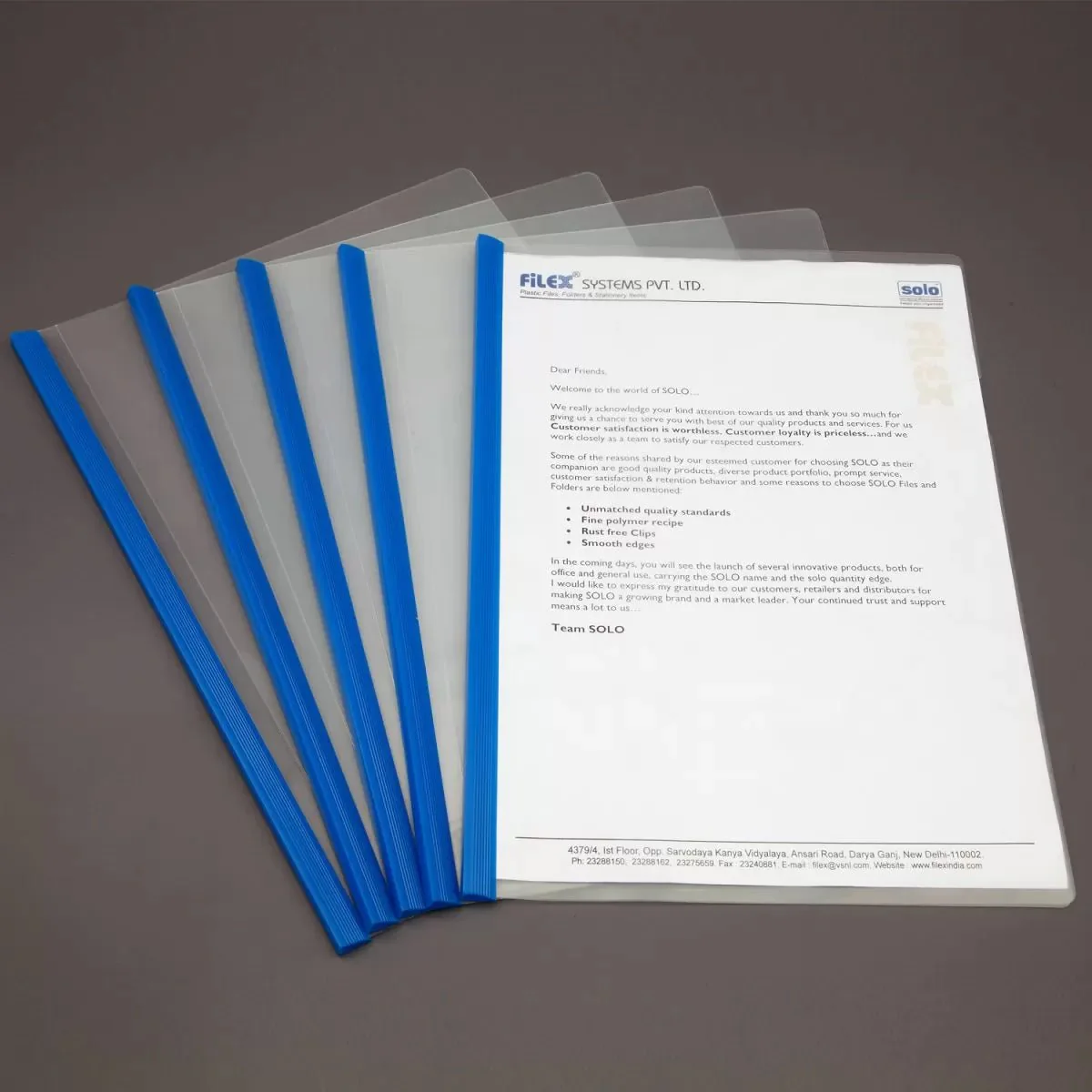 RC001.webp Solo Report Cover Strip File – A4 (RC001), Pack of 10 - Image 1