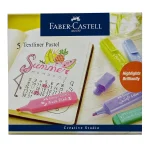 Faber-Castell A.W. Chisel Point Tip Textliner Pastel -Wallet Of 5 (553505), Multicolor